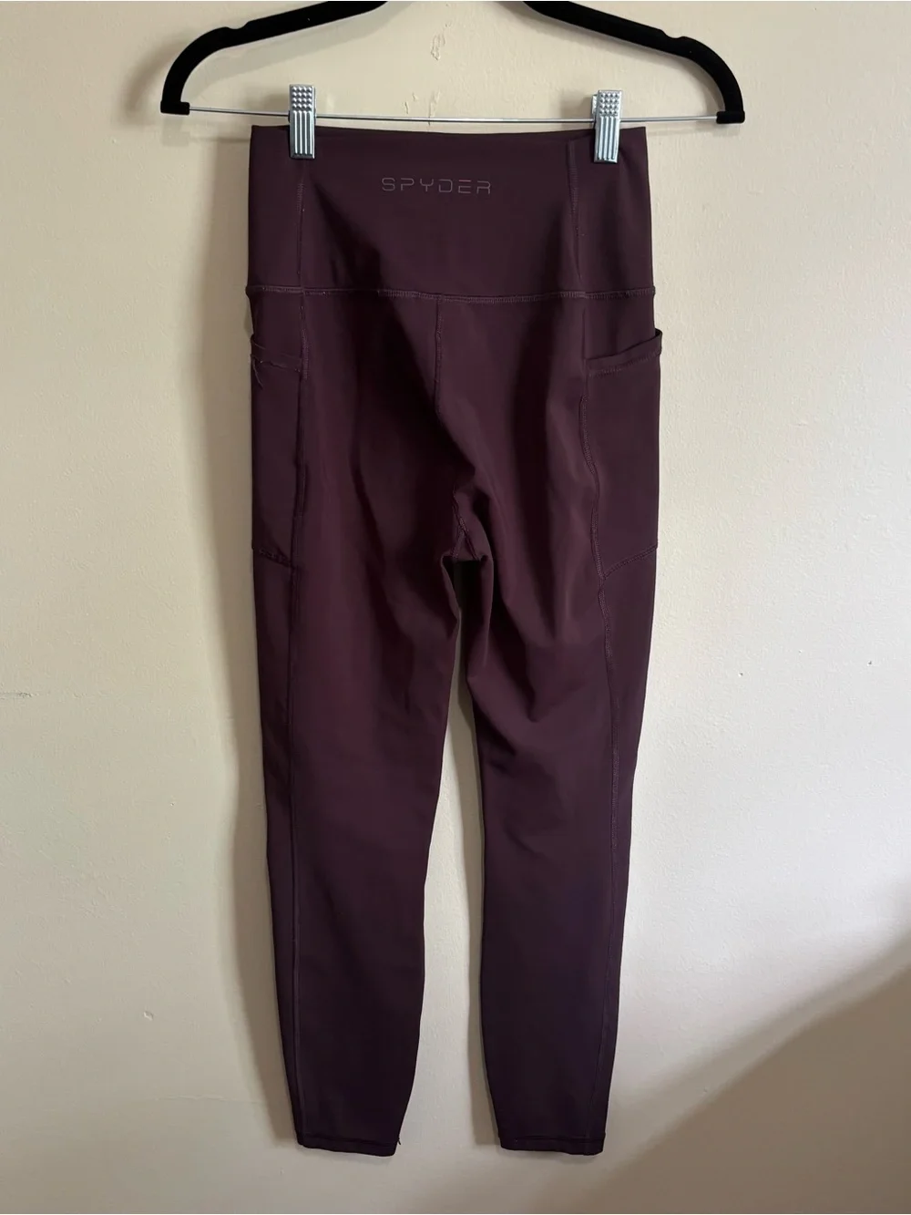 Spyder Active Plum High Rise Pocket Leggings Small Athletic Yoga